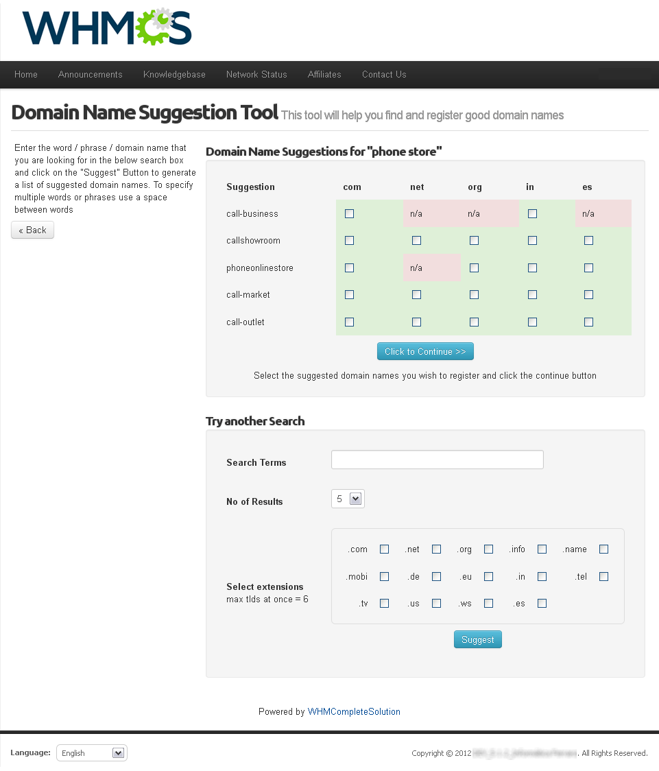 Domainsbot Domain Name Suggestion Tool