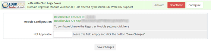 logicboxes registrar module configuration