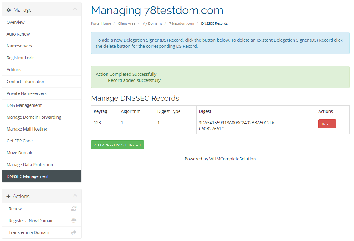 DNSSEC Management