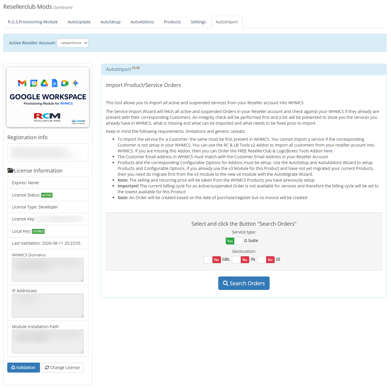 Resellerclub Mods Console AutoImport Overview Resellerclub Mods Console AutoImport Overview