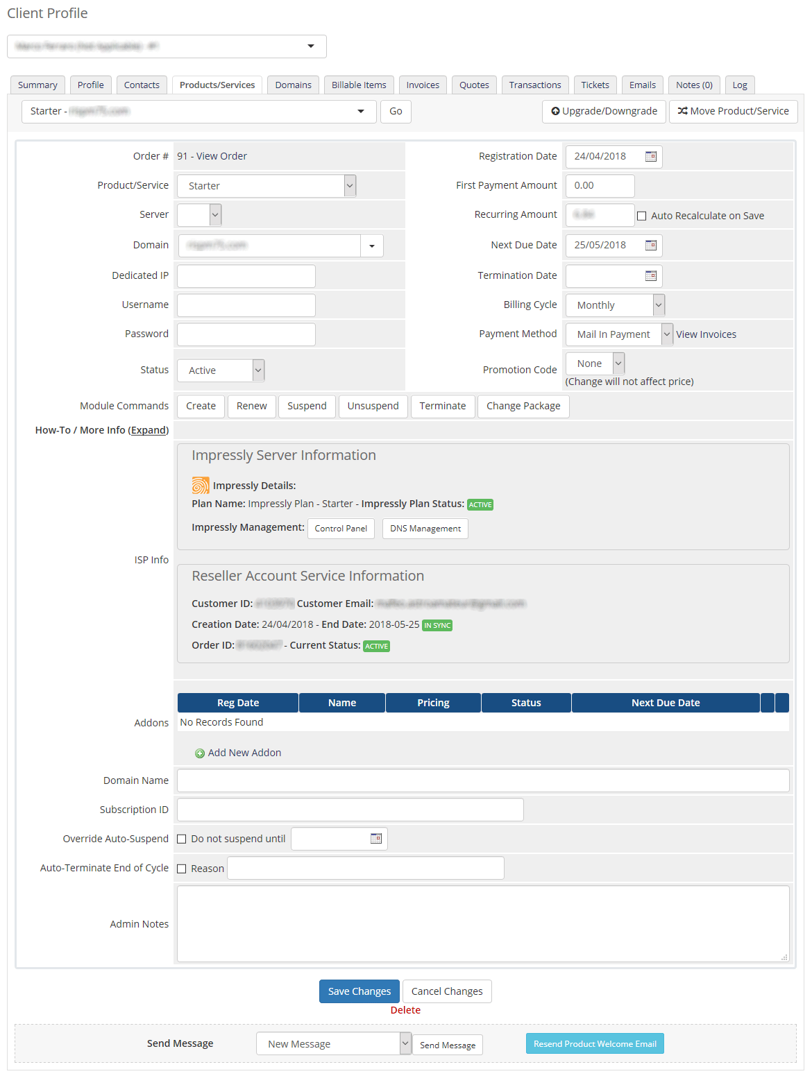 Admin Area Impress.ly