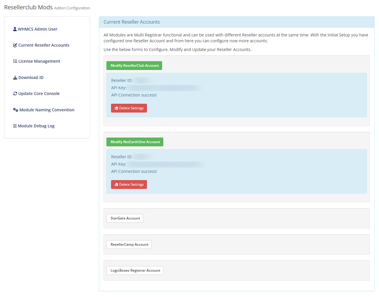 Resellerclub Mods Console Reseller Accounts