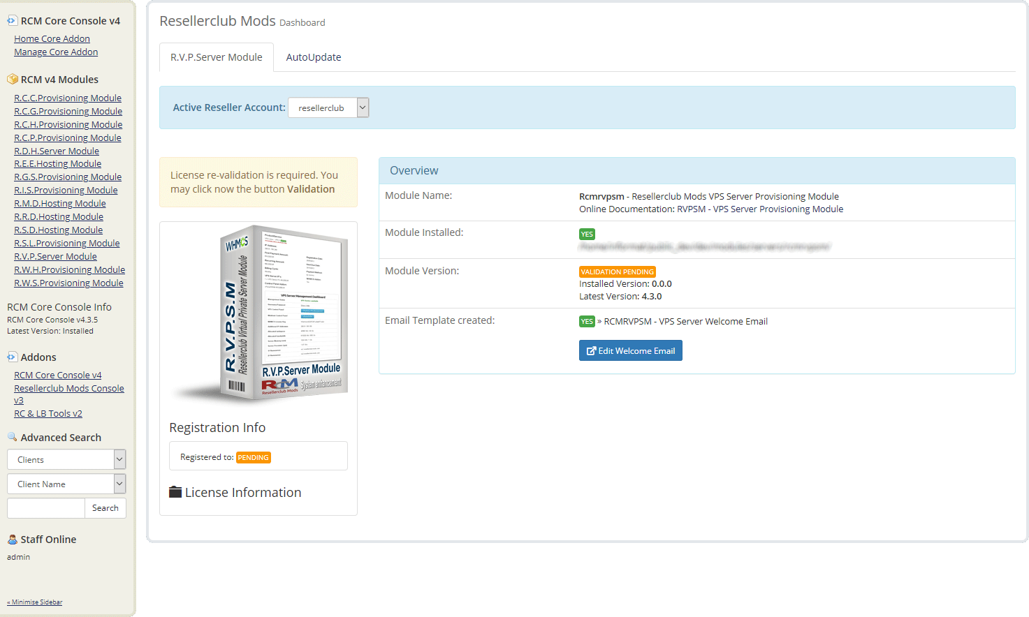 Resellerclub Mods Console Module Manual Install