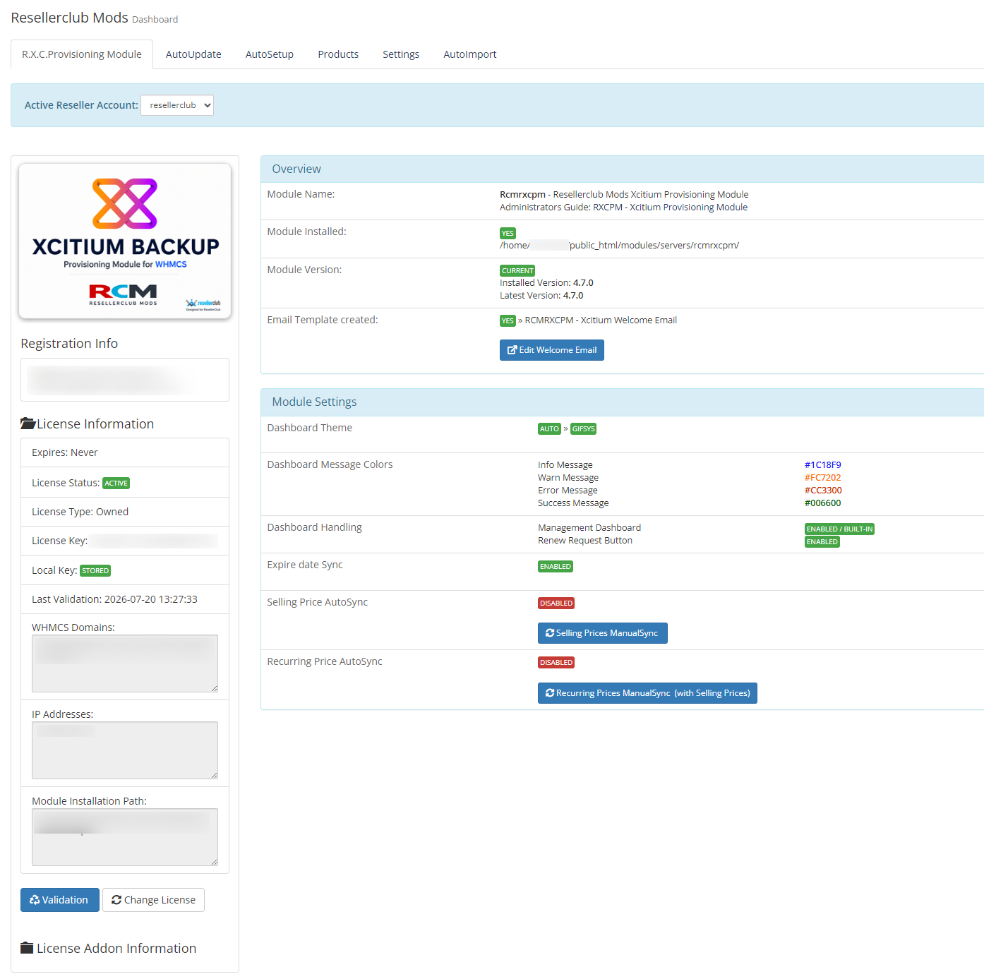 Core Addon Dashboard CodeGuard Module